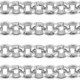 DQ Metal jasseron chain 3mm Antique silver